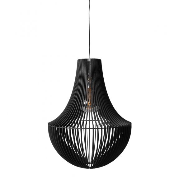 Grote kroonluchter hanglamp in het zwart
