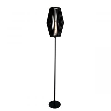Zwarte dunne design vloerlamp - productfoto