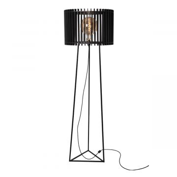 Zwarte hoge design vloerlamp - productfoto