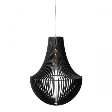 Grote kroonluchter hanglamp in het zwart