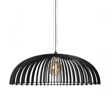 Ovalen zwarte design hanglamp - productfoto