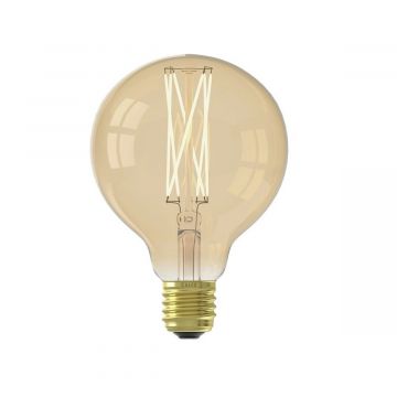 Stijlvolle G95 LED-lichtbron Gold | dimbare E27 globe lamp 4,5W, 2100K warm wit