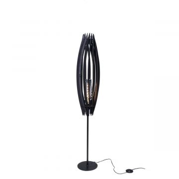 Subtiele vloerlamp in matzwart 140 cm hoog - productfoto