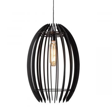 Ovale grote hanglamp met open structuur - productfoto