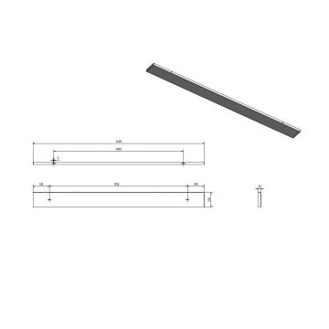 Plaque de plafond 140x12x2cm