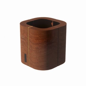 Plantenbak afgeronde randen CortenStaal 45 cm - zijaanzicht
